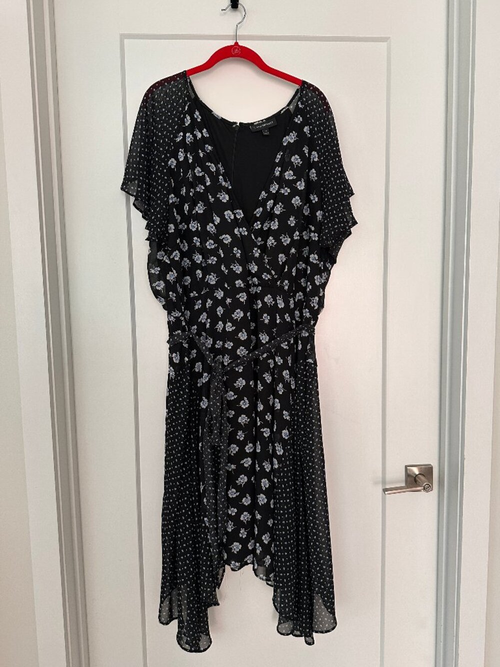Navy Lane Bryant Handkerchief Dress